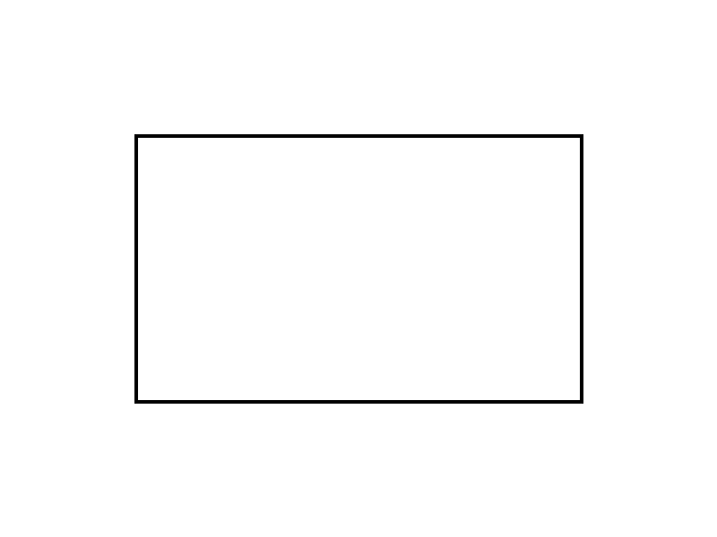 Customer sketch: a bare rectangle outline with no labels, dimensions, or annotations